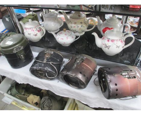 4 vintage military mess tins