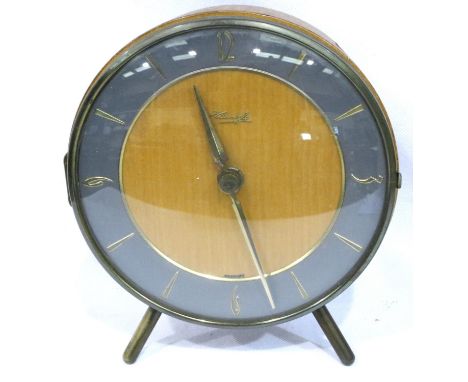 Vintage mechanical Kienzle mantel clock, working at lotting. Not available for in-house P&amp;P 