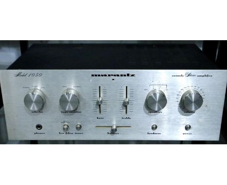 Marantz stereo amplifier, model number 1050. Not available for in-house P&amp;P 