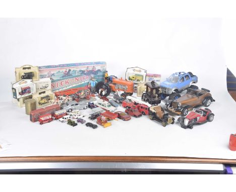 A quantity of various vintage toys and gamesTo include a Schylling Neck and Neck game, a Silver Jubilee 1977 horse and carria