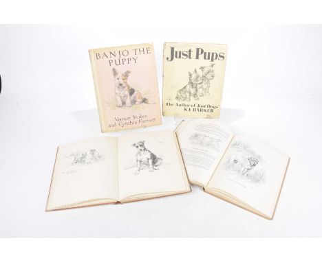 Barker K.F., "Just Pups"First edition 1937, published by Country Life, London, complete with dust jacket, also by the same au