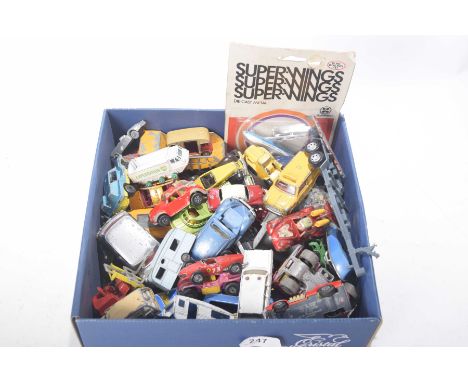 A collection of diecast modelsTo include boxed Superwings diecast model, Hotwheels, Matchbox and others.