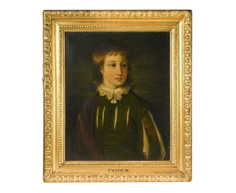 Attributed to John Patoun (Scottish, active c. 1730–1746) Portrait of a young man in green van Dyck costumeoil on canvas60 x 