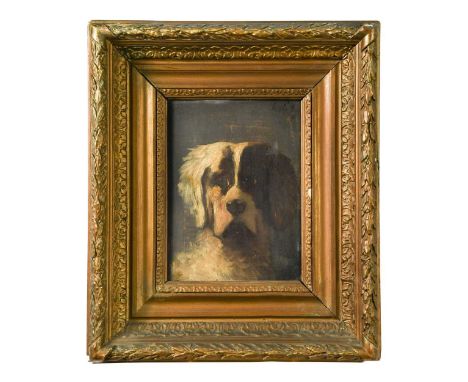 French School (19th-20th century) Portrait study of a dogindistinctly signed (upper right)oil on panel20 x 15cm36 x 31cm fram