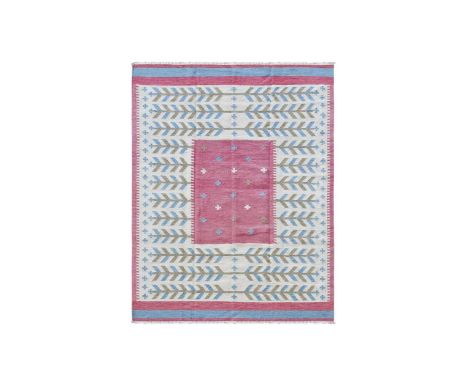 A flatweave wool carpet of Scandinavian design, recent manufacture, 294 x 241cm