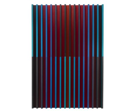 Quinte, LotharNeiße, 1923 - 2000160 x 110 cmFassadenmodell, 1971. Holzrelief, farbig gefasst. In schwarzer Farbe rückseitig s