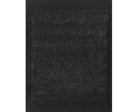 Unbekannt58 x 445,5 cm, o. R.Ohne Titel. Mischtechnik auf Bütten. In weißem Stift unten rechts signiert.Privatsammlung, Köln.