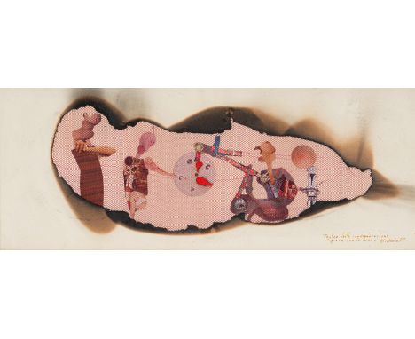 Persico, MarioNeapel, 193014 x 36 cm, R."Teatro della carbonizzazione 'gioco con la luna'", 1978. Mischtechnik auf Papier. Co