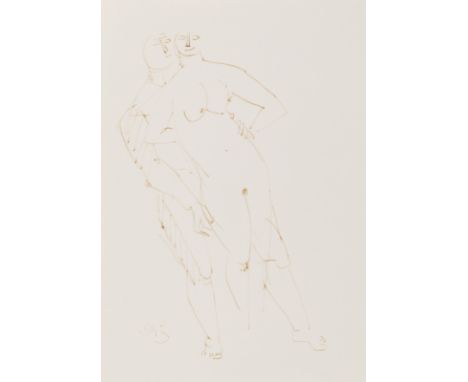 Seitz, GustavNeckarau, 1906 - 196922,5 x 15,5 cm, o. R.Paar. Tusche auf festem Papier. In Tusche unten links signiert.Privats