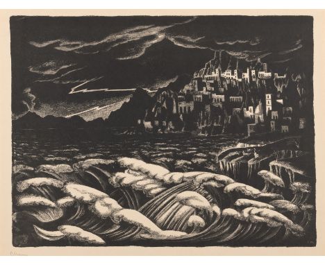 Mense, CarloRheine/Westfalen, 1886 - Königswinter, 1965Blattgröße: 37 x 48 cm; 34,5 x 44,7 cm, o. R."Küstenlandschaft bei Isc