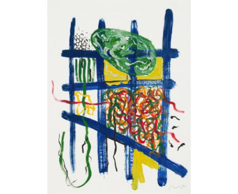 Bock, JohnGribbohm, 1965Je 60 x 42 cm, R.2 Bl.: Ohne Titel, 1994. Acryl auf Papier. Beide in Bleistift unten rechts signiert 