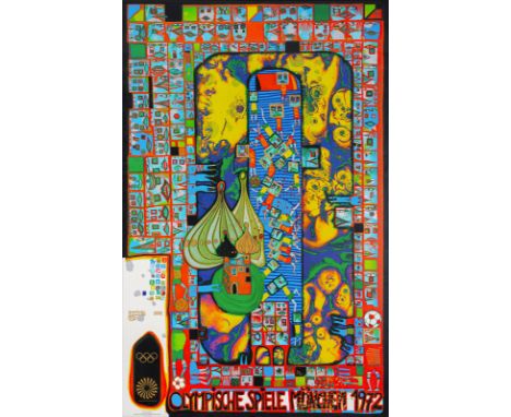 Hundertwasser, FriedensreichWien, 1928 - Kreuzfahrtschiff Queen Elizabeth II, vor Neuseeland, 200097 x 62 cm, R."Olympische S