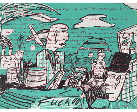 Götze, MoritzHalle/Saale, geboren 196444,5 x 57 cm4 Bl., "James Bond - Goldfinger", 1990. Farbserigraphie auf Papier. Zwei si