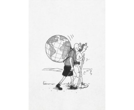Liebermann, ErikMünchen, 1942Blattgröße: 30 x 21 cm, o. R.3 Bl.: Ohne Titel. Faserstift auf Papier. Alle in Faserstift unten 