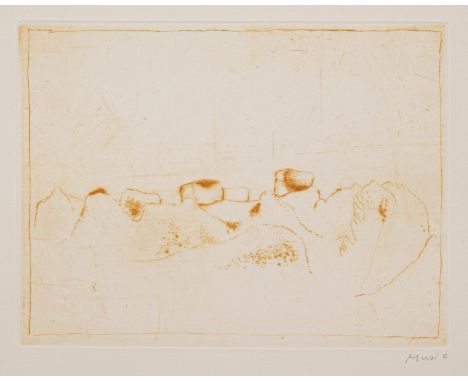 Music, ZoranBukovica, 1909 - Venedig, 2005Blattgröße: 28,2 x 38,3 cm, o. R."Jardins déserts peut-être", 1976. Folge von 10 Fa