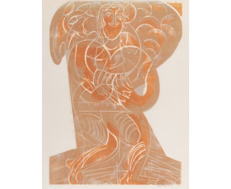 Grieshaber, HAPRot an der Rot, 1909 - Reutlingen, 1981Blattgröße: 67,2 x 52,5 cm; 65 x 46,6 cm, o. R."Hirte der sanften Gewal