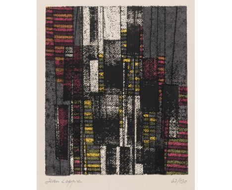 Leppien, JeanLüneburg, 1910 - Paris, 1972Blattgröße: 56,5 x 45 cm, o. R.Ohne Titel. Farblithografie auf Bütten. In Bleistift 