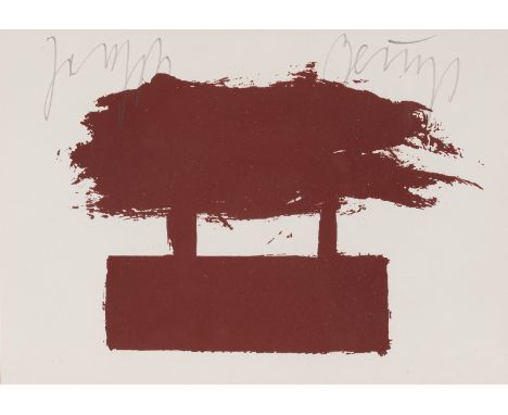 Beuys, JosephKleve, 1921 -  Düsseldorf, 198510  x 14,5  cm, R."Zeichen aus den Braunraum", 1984. Serigraphie in Braun auf Kar