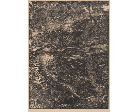 Dubuffet, JeanLe Havre, 1901 - Paris, 198553 x 38,5 cm, R."Le vent et l'eau", 1959. Lithografie auf Bütten. In Bleistift unte