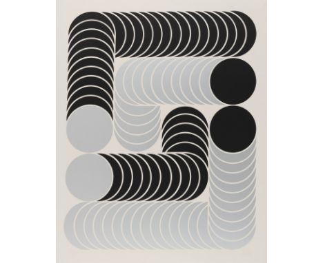 Lenk, ThomasBerlin, 1933 - Schwäbisch Hall, 2014Blattgröße: 73 x 60 cm, o. R.Ohne Titel, 1969. Farbserigraphie auf leichtem K