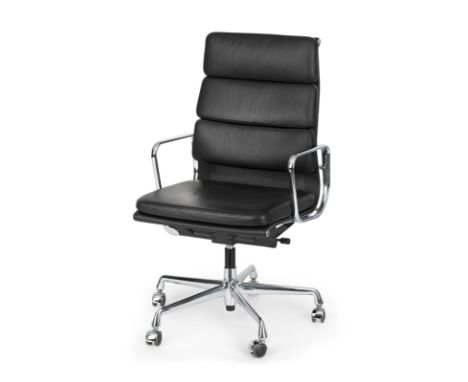Eames, Charles und Ray58 x 105 x70 cmBürostuhl Soft Pad “EA 219”, entworfen 1969. Ausführung: Vitra. Gestell aus verchromtem 