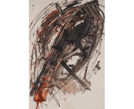 Sonderborg, d.i. Kurt R. HoffmannSonderborg, 1923 - Hamburg, 2008100 x 70 cm, R.Ohne Titel, 1990. Tempera auf leichtem Karton