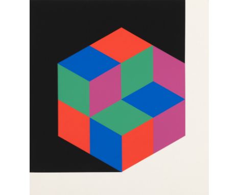 Vasarely, VictorPécs/Ungarn, 1908 - Paris, 1997Versch., o. R.2 Bl.: Ohne Titel. Farbserigraphie auf Papier. Eine in Bleistift