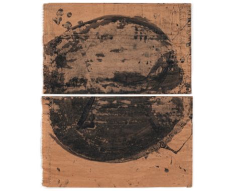 Spitzer, SergeBukarest, 1951 - New York, 201255 x 45 cm, R.Ohne Titel, 1992. Tusche auf Packpapiertüten. In Bleistift rücksei