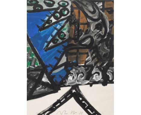 Stoll, ArturFreiburg, i. Br., 194757 x 43 cm, R.Ohne Titel, 1982. Tempera auf Papier. In Bleistift unten mittig signiert und 