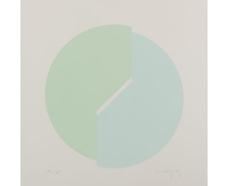 Honegger, GottfriedZürich, 1917 - 201650 x 50 cm, o. R.Ohne Titel, 1991. Farbserigraphie auf Bütten. In Bleistift unten recht