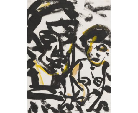 Hahn, FriedemannSingen/Hohentwiel, 194929 x 21,5 cm, o. R.Paar, 1989. Tusche und Aquarell auf Japanpapier. In Bleistift unten