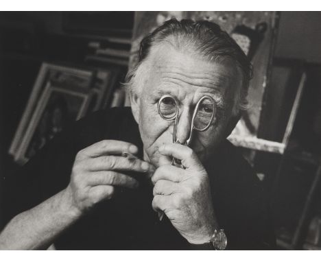 Moses, StefanLiegnitz, 1928 - München, 2018Blattgröße: 30,3 x 40,5 cm; 28,3 x 37,1 cm, o. R:"Otto Dix", 1964. Silbergelatinea