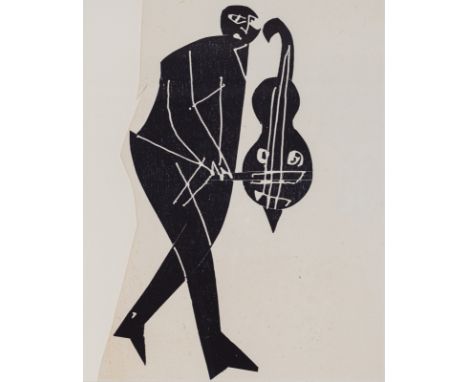 Grieshaber, HAPRot an der Rot, 1909 - Reutlingen, 1981Blattgröße: 38,5 x 49,5 cm, R."Musizierende", 1962. Farbholzschnitt auf