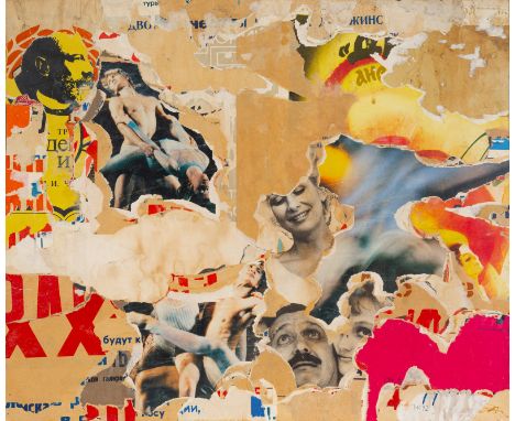 Krampen, MartinSiegen, 1928 - Ulm, 201550 x 60 cmOhne Titel, 1992. Décollage. In Bleistift unten rechts monogrammiert und dat