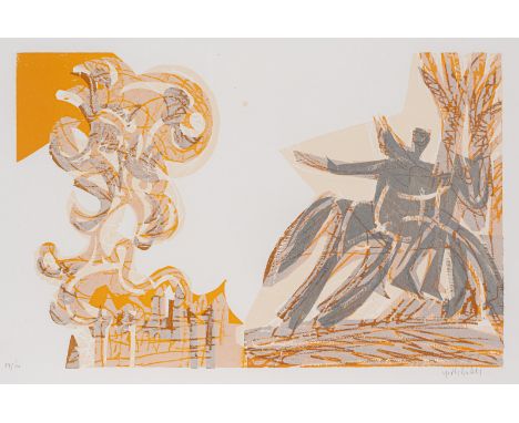 Grieshaber, HAPRot an der Rot, 1909 - Reutlingen, 1981Blattgröße: 50,5 x 70,5 cm; 32,2 x 50,5 cm, R."Abschied vom Barock", 19