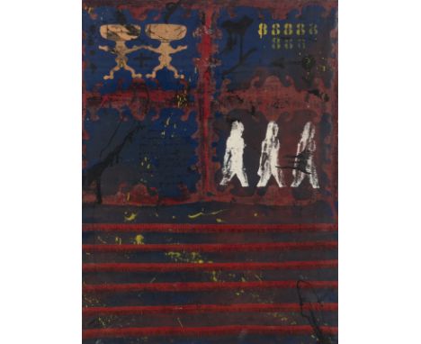 Argimon, DanielBarcelona, 1929 - 1996130 x 97 cm, R."Historias", 1966. Mischtechnik auf Leinwand. In Öl rückseitig signiert, 