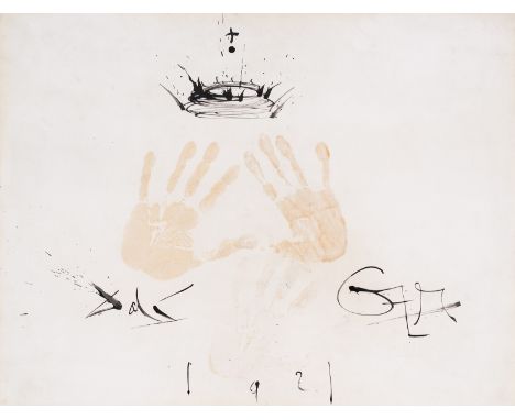 Dalí, SalvadorFigueras, 1904 - Cadaques, 198949 x 64 cm, R.Dalí und Gala, 1969. Gouache und Tusche auf festem Papier. In Tusc