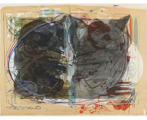 Roth, DieterHannover, 1930 - Basel, 1998Blattgröße: 70 x 902 cm, o. R."Gemischter Kopfsalat", 1977. Farbserigraphie auf Bütte