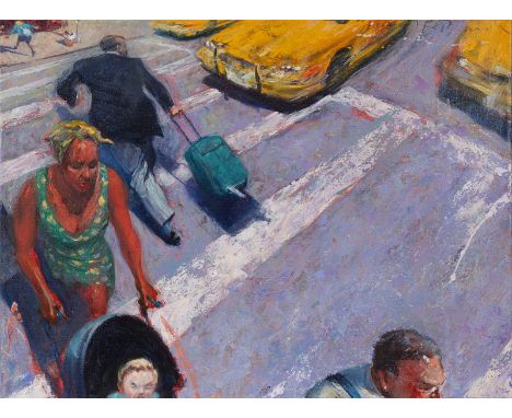 FeBland, DavidLondon, 194945,5 x 61 cm, o. R."Dash", 2000. Öl auf Leinwand. In Öl oben rechts signiert sowie rückseitig auf e