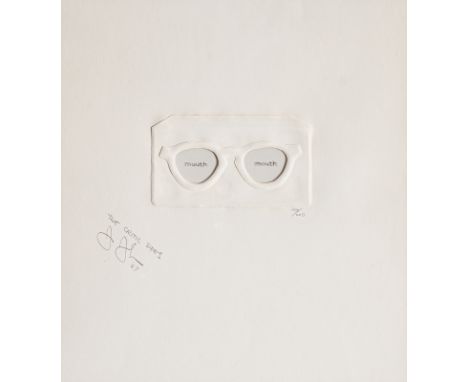 Johns, JasperAugusta/Georgia, 19339 x 16,5 cm, R."The critic sees", 1967. Prägedruck auf Bütten und Serigraphie auf Folie aus