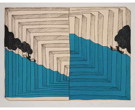 Roth, DieterHannover, 1930 - Basel, 1998Blattgröße: 75 x 105 cm; 60,5 x 84 cm, o. R."Stefan's Blues", 1973. Farbserigraphie a