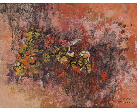 Wu, HaoNanjing, 193239 x 50 cm, R."Pittura", 1960. Öl auf Hartfaserplatte. In Öl unten rechts signiert und datiert "1960. 11.