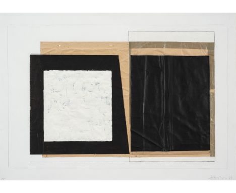 Siepmann, HeinrichMühlheim/Ruhr, 1904 - 200250 x 70 cm, R.Ohne Titel, 1981. Mischtechnik auf Papier. Collage. In Bleistift un