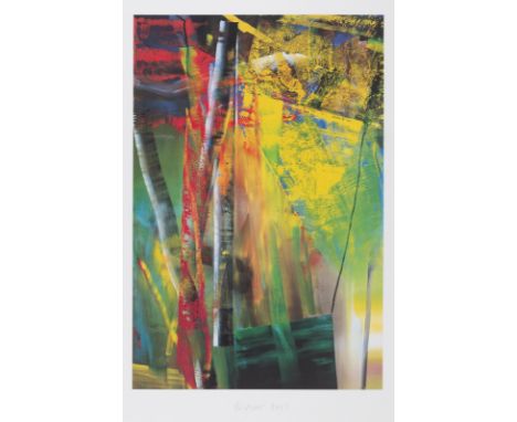 Richter, GerhardDresden, 1932Blattgröße: 80 x 60 cm; 60 x 40 cm, o. R."Victoria I", 1986. Farboffsetlithografie auf Karton. I