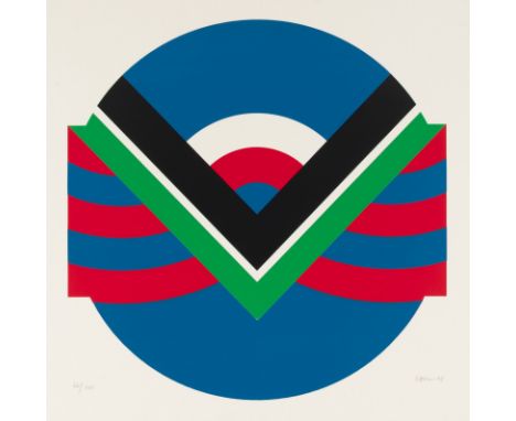 Gaul, WinfriedDüsseldorf, 1928 - 2003Blattgröße: 50 x 50 cm, o. R.Ohne Titel, 1968. Farbserigraphie auf festem Papier. In Ble