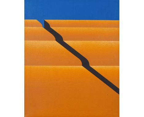 Friedrich, HansNürnberg, 193950 x 40 cm, R."Landschaft", 1971. Öl auf Leinwand. In Faserstift rückseitig signiert, datiert un