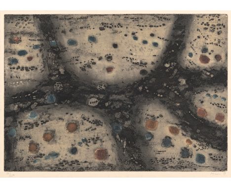Music, ZoranGörz, 1909 - Venedig, 2005Blattgröße: 50,5 x 66 cm; 37,5 x 53,5 cm, o. R."Terre d'Istrie", 1959. Farbradierung au