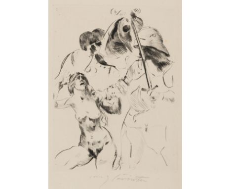 Corinth, LovisTapiau, 1858 - Zandvoort, 1925Blattgröße: 39,6 x 32 cm; 27 x 19 cm, o. R."Frauenraub III", 1914. Radierung auf 