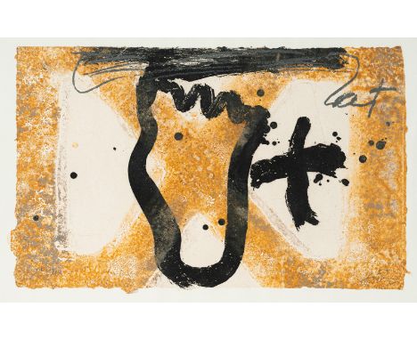 Tàpies, AntoniBarcelona, 1923 - 201231,5 x 50 cm, R."Cahier Henry D. Thoreau", 1995. Farbaquatintaradierung mit Carborundum a