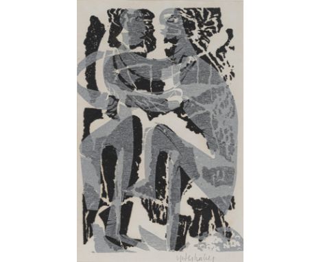 Grieshaber, HAPRot an der Rot, 1909 - Reutlingen, 1981Versch., R."VI (13. IX. 68)", 1968. Folge von zwei Holzschnitten in Sch